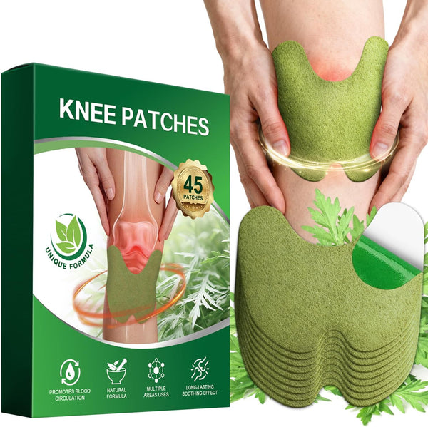 Knee Pain Relief Patches,Pain Relief Patches,45Pcs Wormwood Knee Patches for Pain Relief Herbal Knee Heat Pads for Arthritis Joint & Muscle Soreness Fast Acting Herbal Pain Relief Knee Plasters