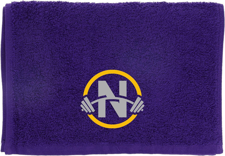 Gym Towel with Monogrammed Embroidery Initial Gift for Men & Women, Training Accessory Gift, Gym Towel Present for Weight Lifting Birthday, Retirement, Christmas - Black, J