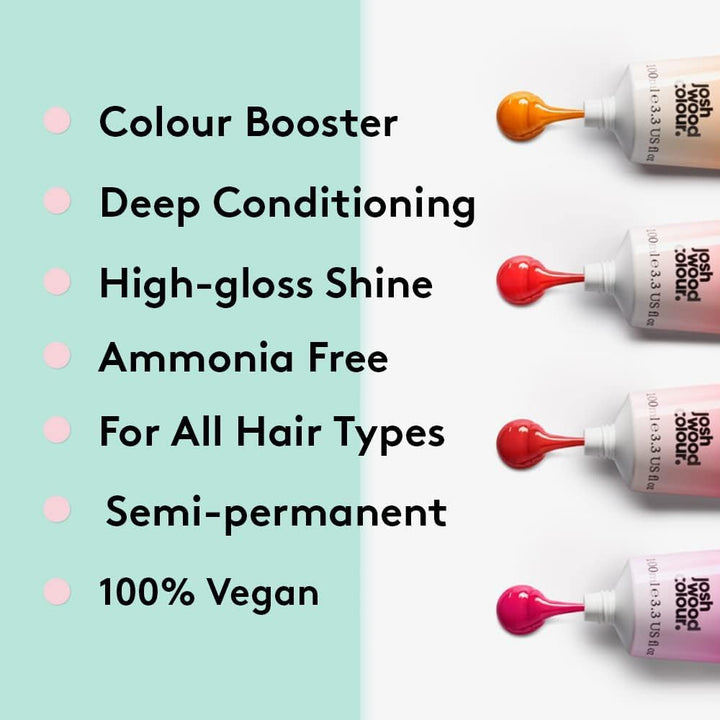 Glaze (Peach Blush) - Semi-Permanent Hair Mask - Ammonia-Free - Conditions and Nourishes - Lasts up to 3-5 Washes - for Blonde Hair - 100% Vegan - Cream (100Ml)