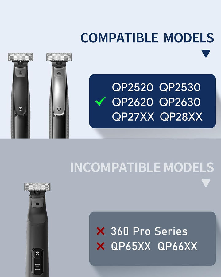 14 in 1 Adjustable Attachments Compatible with O Blade QP2734 QP2824 QP2520 QP2630, 14 Cutting Lengths (0.4 To10Mm) Guards, Not Fit 360 Pro QP6531 QP6551 QP6651