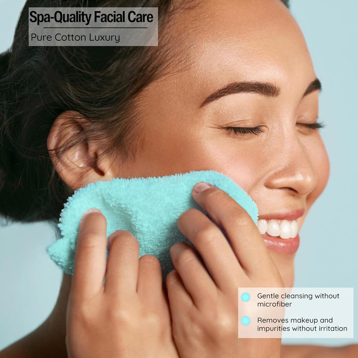 Cotton Washcloths 12 Pack - 33 X 33 CM - Multicolor Absorbent & Soft Washcloths - 100% Ring Spun Cotton Fingertip Towels