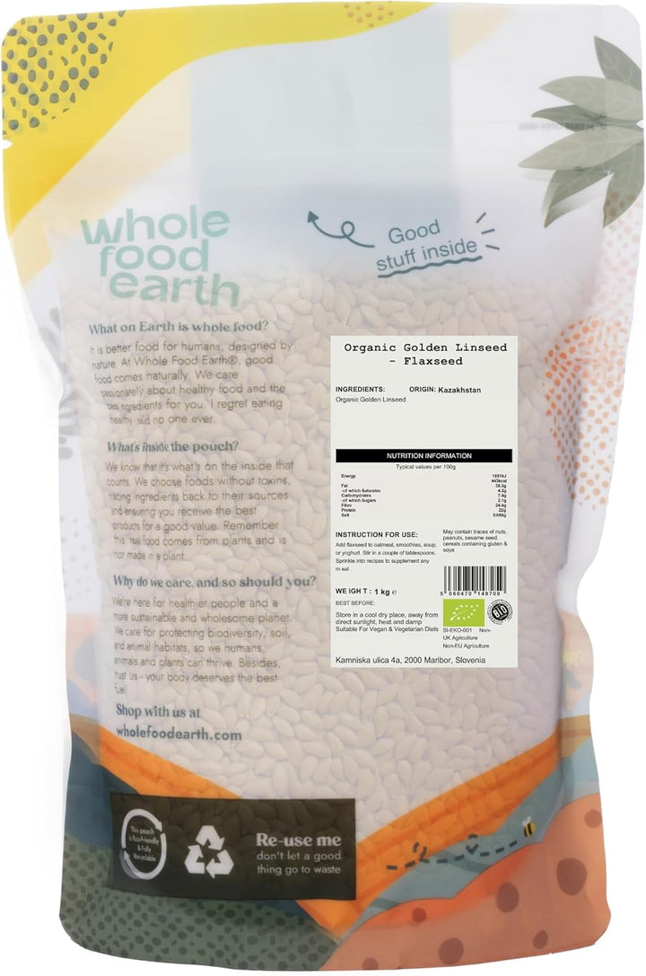 Organic Golden Linseed/Flaxseed – 1 Kg
