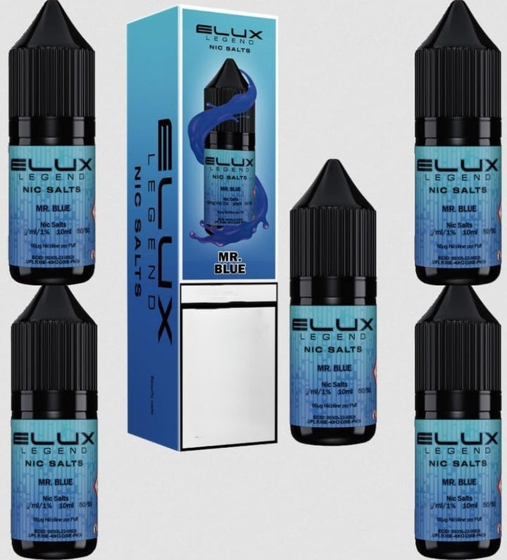5X Eluxlegend Nic Salt | 5 X10 Ml | Smooth Inhale | Aromatic Clouds | No Nicotine | Pack of 5 (Strawberyraspberrycherry 20)