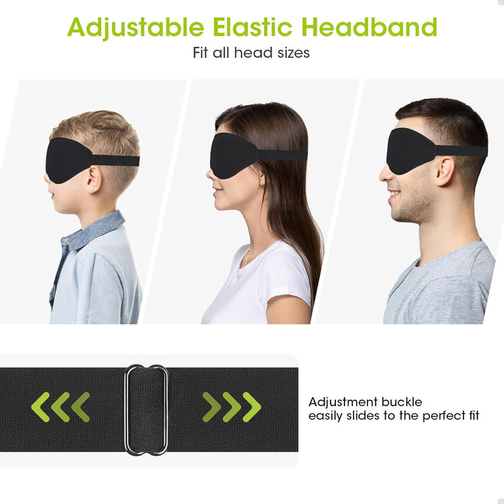 100% Blackout Sleep Mask for Women Men- Perfect Eye Sleeping Mask for Side Sleeper, Zero Eye Pressure, 3D Cutout Eyeball Movement Friendly, Ultra Soft & Comfortable Blindfold for Travel/Nap