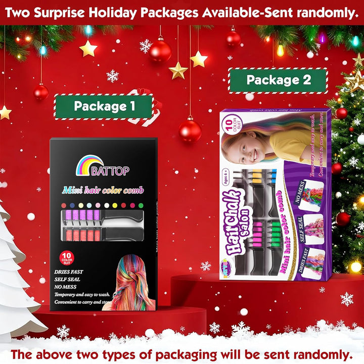 10PCS Hair Chalk Comb Temporary Bright Hair Color Cream for Girls Kids Women Gifts for Halloween Makeup Birthday Washable