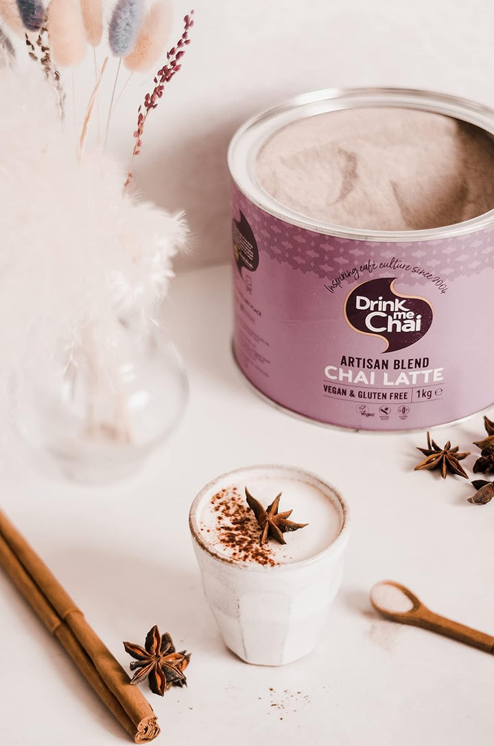 Artisan Blend Chai Latte 1Kg (Pack of 1), Just Add Milk, Vegan & Gluten Free Chai Latte Powder (50 Servings Total)