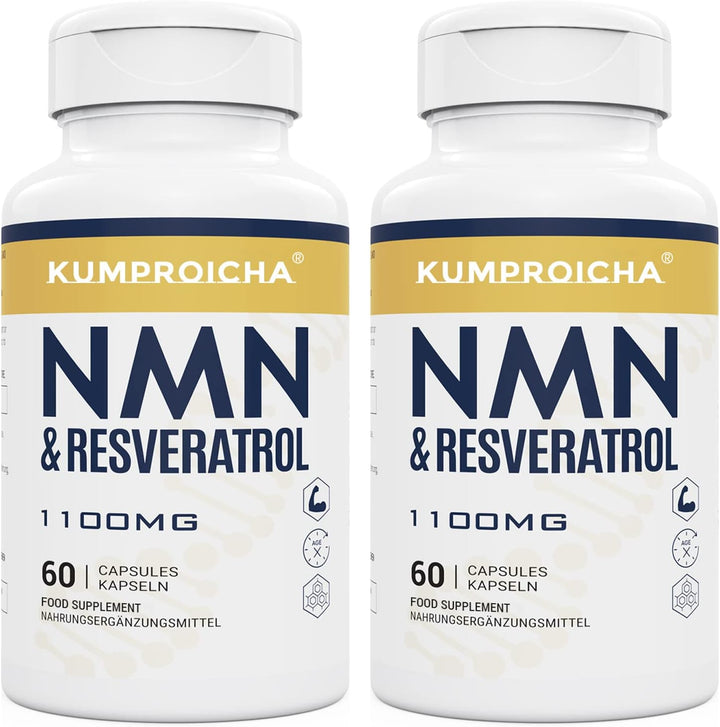 NAD+ Trans-Resveratrol Supplement 1100Mg with Black Pepper Extract - Cellular Energy Booster - (60 Count (Pack of 1))