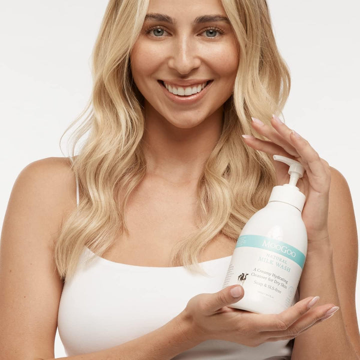 Milk Wash - Natural Creamy Body Wash & Cleanser, Soap-Free, Sls-Free. for Dry, Sensitive Skin, 500Ml / 16.9 Fl. Oz.