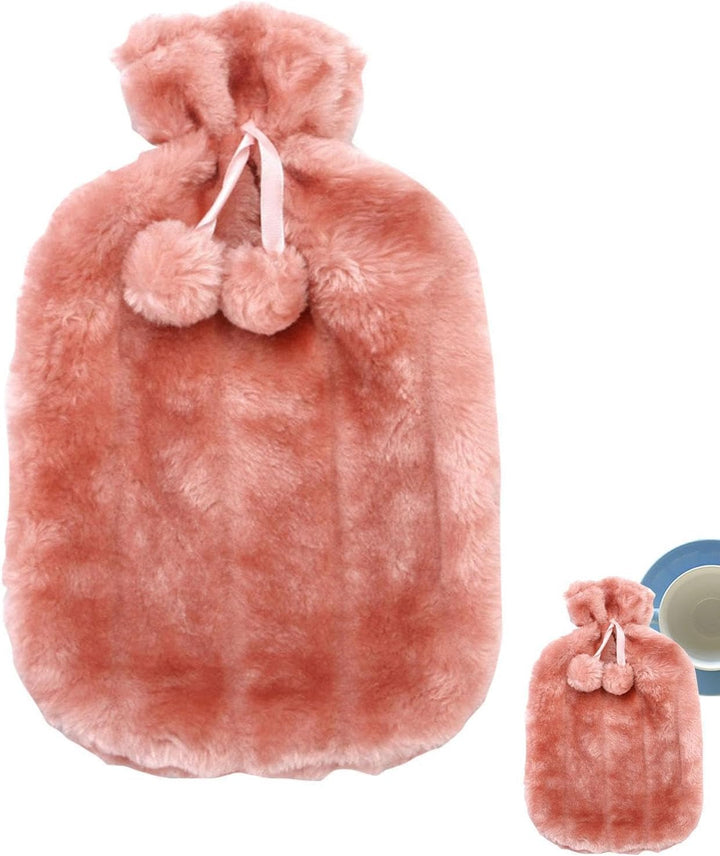Water Bottle Softcover | 2 Liter Ultra Soft Faux Plush Hot Water Bottle Cover - Hot Water Bottle Covers Insulated Maintain Constant Temperature for Women Kids (Cover Sleeves Only)