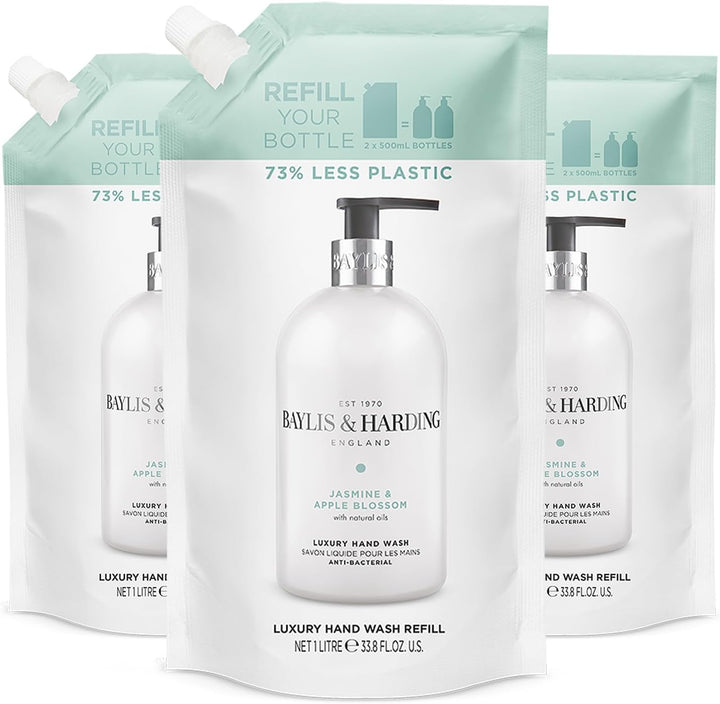 Jasmine and Apple Blossom Anti-Bacterial Hand Wash, 500 Ml (Pack of 3) - Vegan Friendly