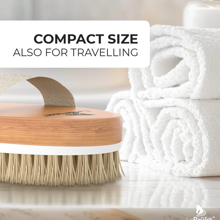 ® Dry Body Brush - with Practical Storage Bag - Perfect for Removing Dead Skin - Exfoliating Bath Brush