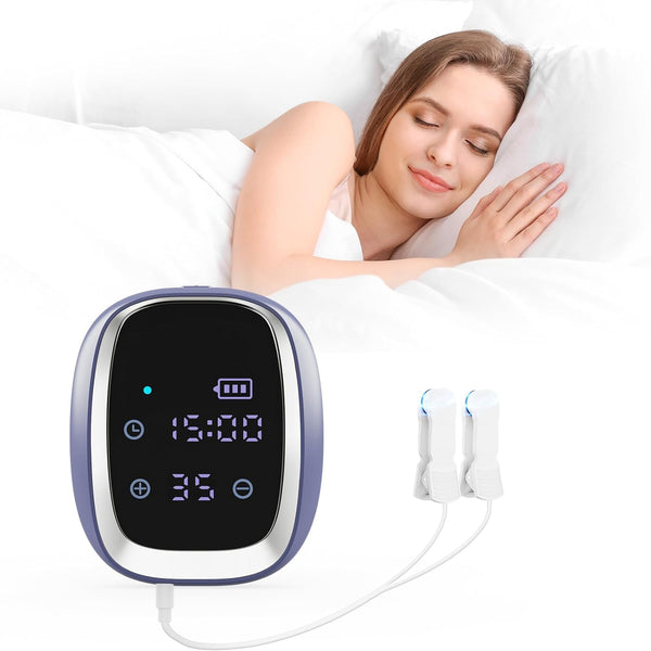 Sleep Aid Device for Adults Anxiety Relief, Hypnotic Muscle & Nerve Device with Ear Clips, CES Treatment Improve Deep Sleep, Portable Micro Current Instrument for Insomnia, Stress Reduction