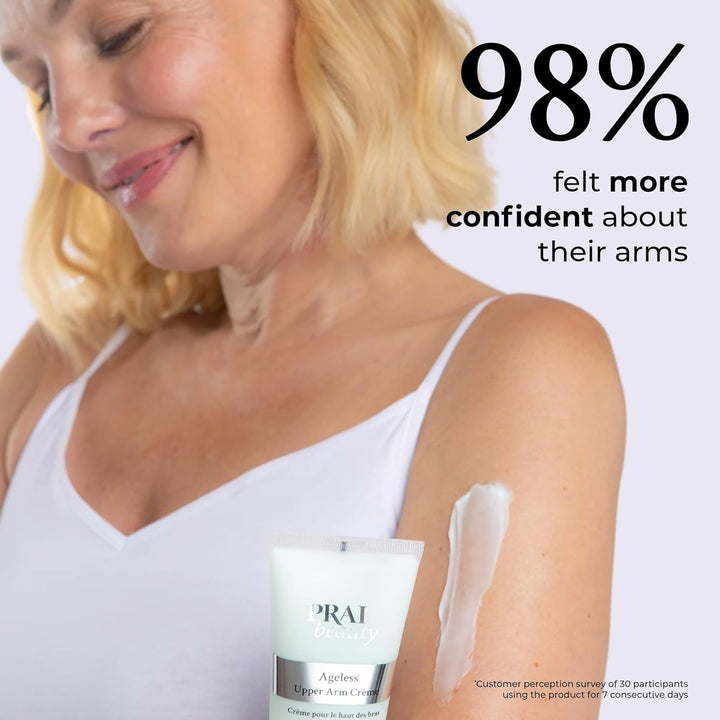 Ageless Upper Arm Creme 110Ml - Advanced Firming & Anti-Ageing Body Cream - Moisturising & Tightening Lotion - with Caffeine & Caprylic/Capric Triglycerides - Tones Loose, Saggy Skin - Mint Scent