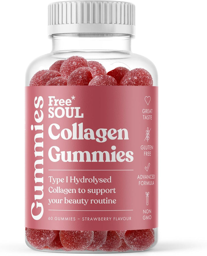 Collagen Gummies by  | High Strength Marine Collagen Supplement | Advanced Superior Type 1 Hydrolysed Collagen Peptides | Triple Strength Pure Formulation Supplement | 60 Gummies