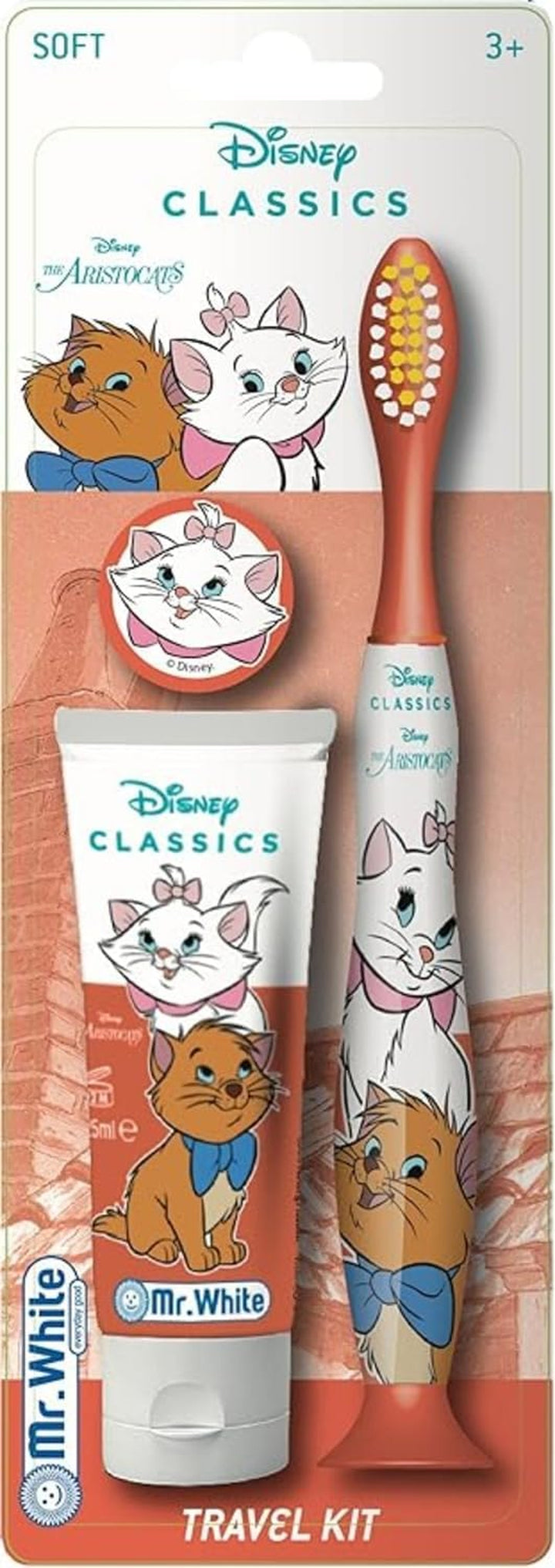 Minions Kids Toothbrush Travel Set – Includes Strawberry-Flavoured Toothpaste & Soft-Bristle Toothbrush with Suction Cup & Protective Cap | Travel-Friendly Oral Care Kit for Children Ages 3+