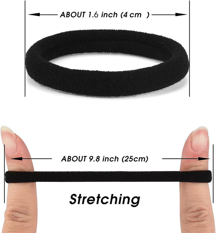 Hair Bobbles for Women, 30 Pack Soft Hair Ties No Damage, Seamless Hair Bands for Thick Curly Hair, Strong Elastic Ponytail Holders Hair Accessories (Natural Colour)