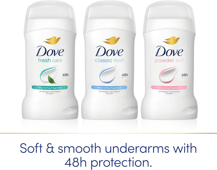 Powder Soft Women'S Antiperspirant Deodorant Cream Stick for 48 Hour Sweat Protection and Long-Lasting Fragrance with ¼ Moisturising Cream 50 Ml