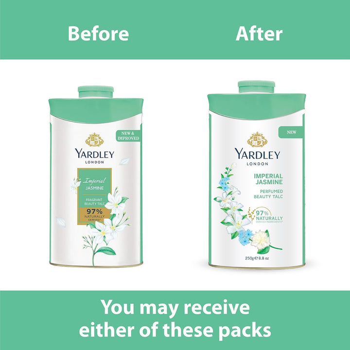 London Jasmine Perfumed Talcum Powder - 250 G. 8.8 Oz, Deodorizing Talc