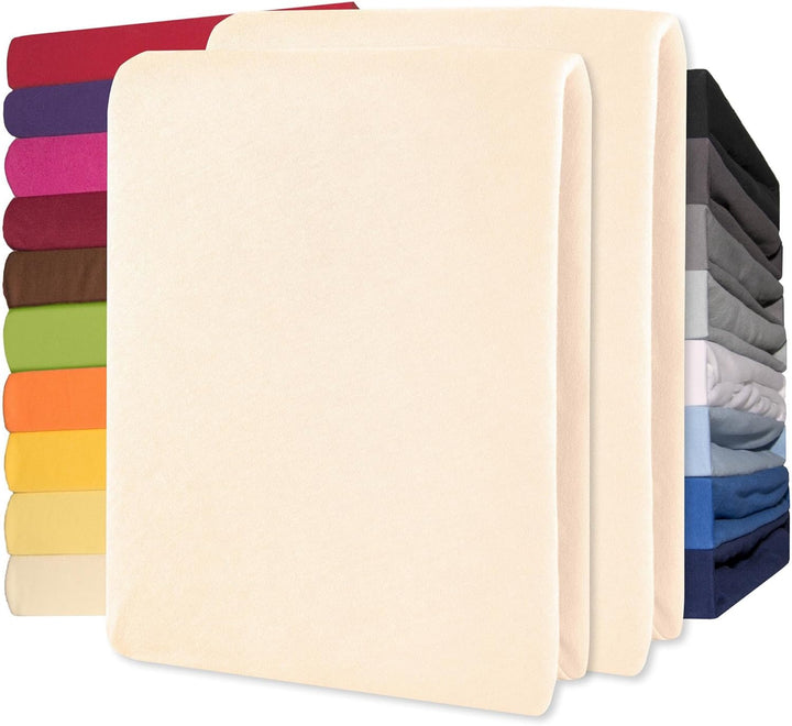 Lucina Fitted Sheet Cotton 200X200-200X220 Cm Royal Blue