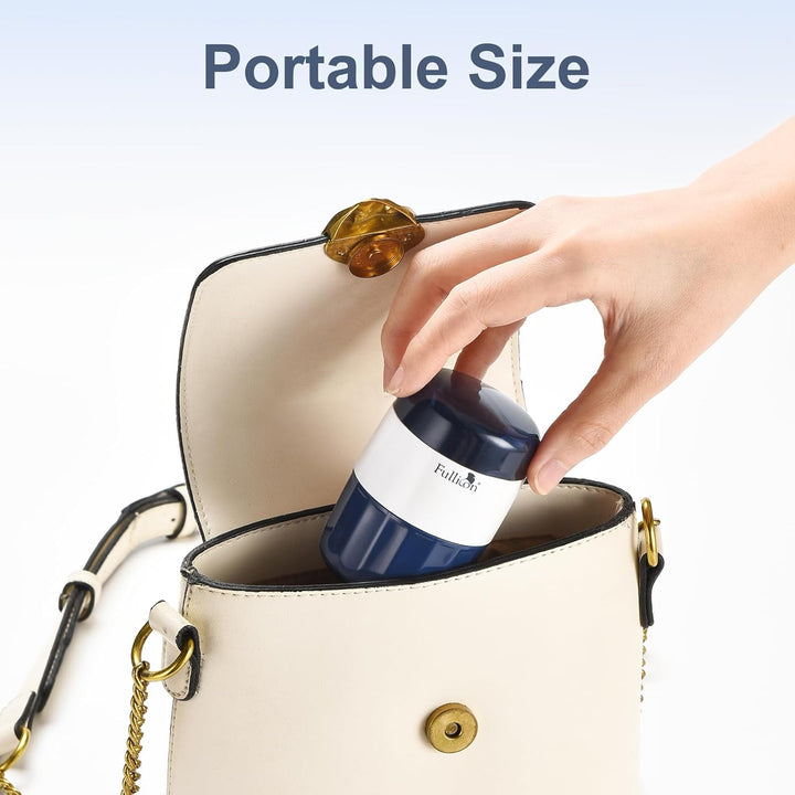 3 in 1 Pill Crusher for Tablets with Stainless Steel Grinding Head, Tablet Crusher for Pills & Pet, Pill Grinder with Storage, Pill Cutter Splitter with Free Brush (Indigo)