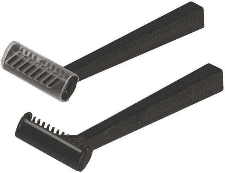 Disposable Single Blade Black Razor Case of 10 Packs (100 Units per Pack)