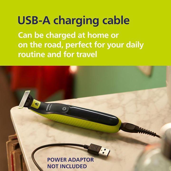 Oneblade Hybrid 360 Blade Technology Electric Shaver for Face & Body, Beard Trimmer/Groomer with 3 X 360 Blade, 3 X Stubble Comb (1,3,5Mm) & 1X Body Kit, Model QP2824/31