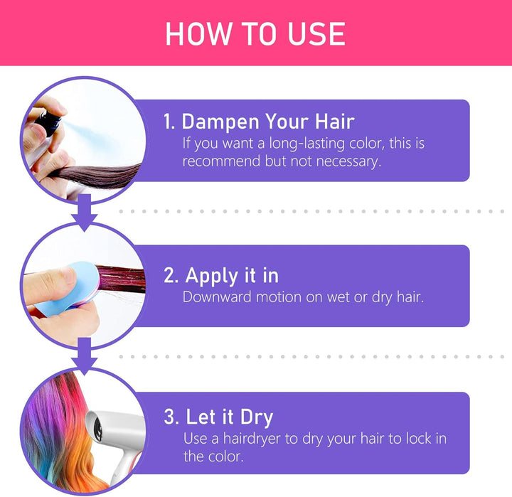 8PCS  Hair Chalk for Girls, Temporary Bright Hair Dye for Girls Women Gifts Washable Hair Chalk for Halloween,Christmas,Makeup,Birthday Party