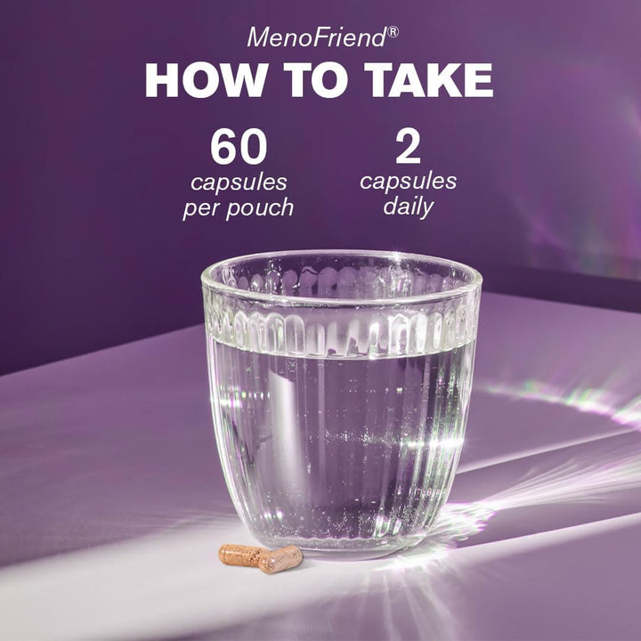 Menofriend | Menopause Support | Botanicals, Minerals and Phytoestrogens | 60 Vegan Capsules | Two-A-Day | DR.VEGAN