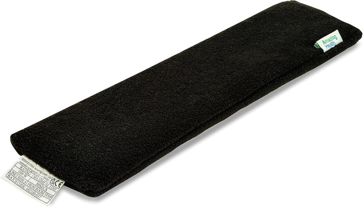 Unscented Wheat Bags Microwavable Heat Pack - Soft Black Fleece, Made in UK, 42Cm Long, Heat Pad for Pain Relief