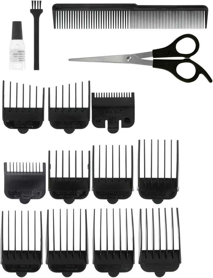 Cord/Cordless Hair Clipper, Gifts for Him, Rechargeable Cordless Clippers, Clipper Kit for Men, Rinseable Blades, Home Hair Cutting, Clippers with Guide Combs