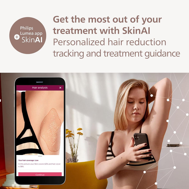 Lumea 9900 Series, IPL Hair Removal Device, Laser Hair Removal Alternative, Senseiq and Skinai Technology, 3 Attachments for Body, Face and Precision Areas, Corded & Cordless Use, BRI953/02