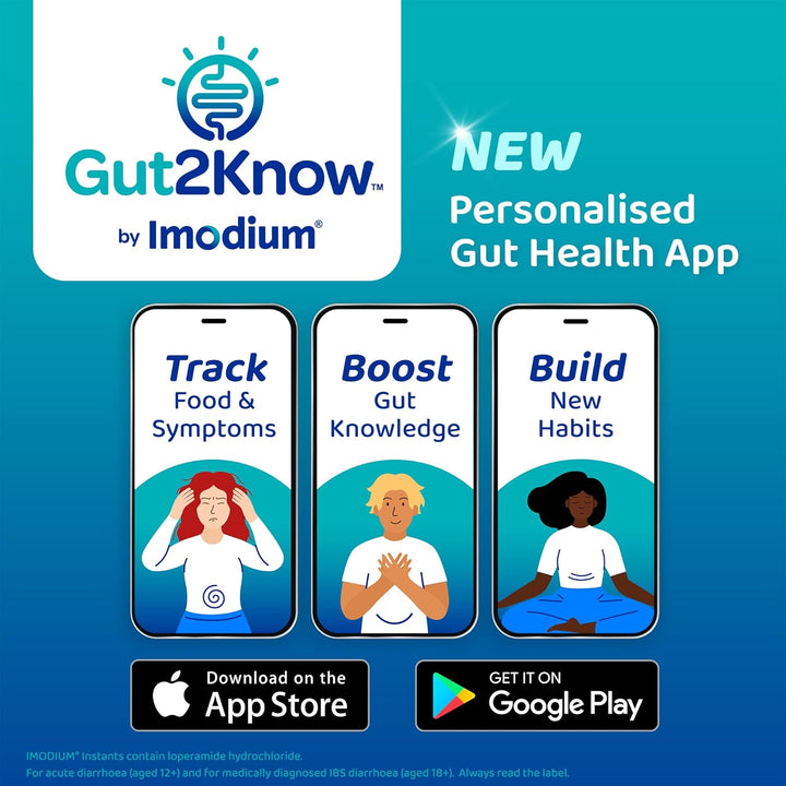 Dual Action, Diarrhoea Relief (6 Tablets), Helps Restore Gut to Natural Rhythm, with Loperamide Hydrochloride & Simeticone, Diarrhoea Tablets for Cramping, Bloating and Wind