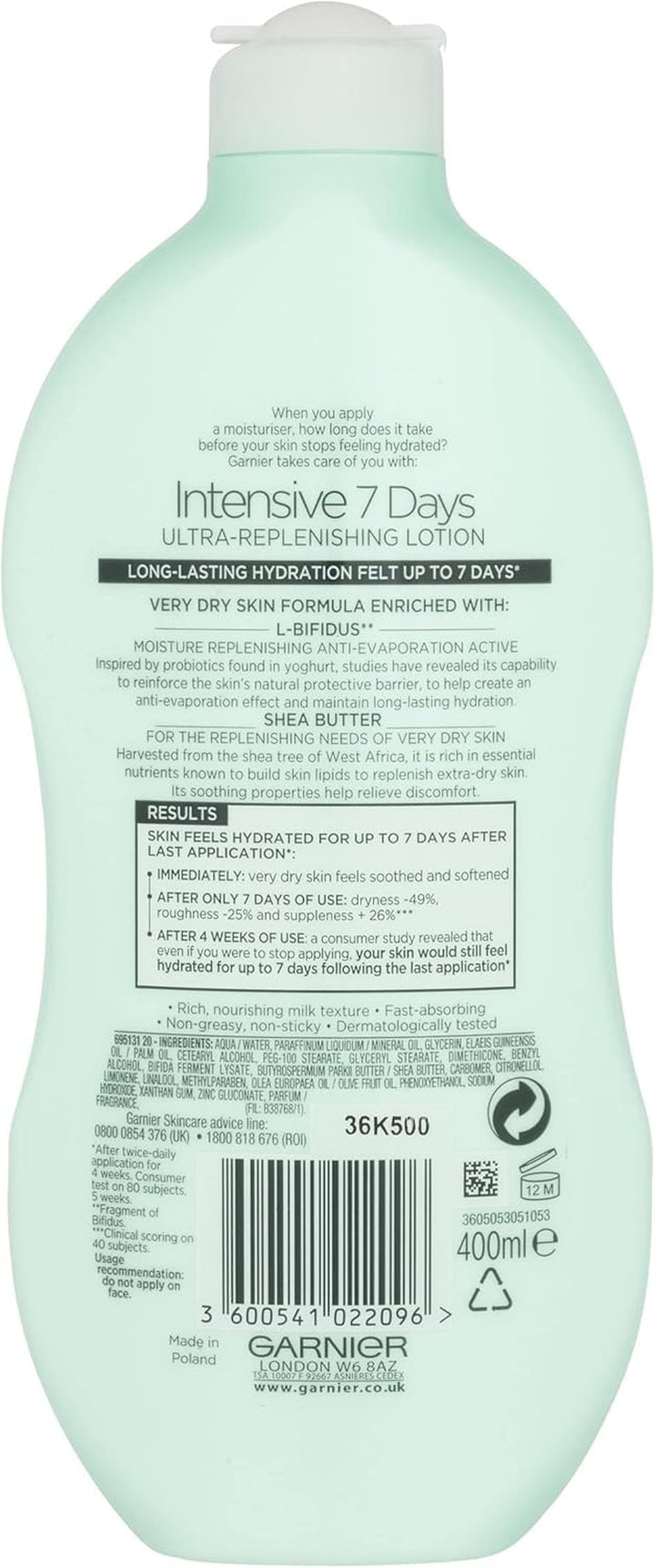 Intensive 7 Days Shea Butter Body Lotion Dry Skin, 400Ml