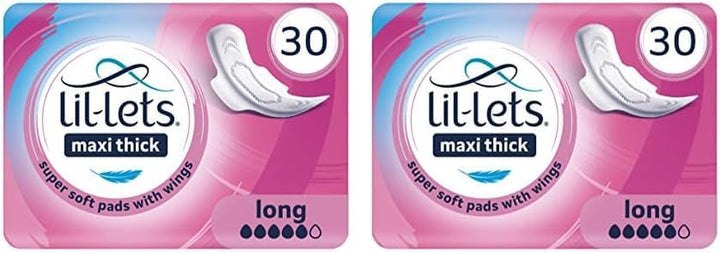 Maxi Thick Period Pads X 24, Night Absorbency, with Wings, 1 Pack of 24 Maxi Pads, for Very Heavy/Extra Heavy Overnight Flow, Unscented, Nightime Sanitary Towel (Packing May Vary)