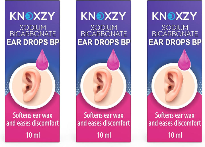Sodium Bicarbonate Ear Wax Removal Drops, Clinically Tested Ear Drops, Ear Wax Softener for Clogged Ear Relief and Swimmer’S Ear - 10Ml (Pack of 3).