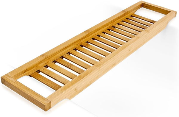 Bamboo Bath Shelf 64 X 15 Cm Bath Bridge Bath Attachment Bath Shelf Bamboo Wood Bath Shelf Brown