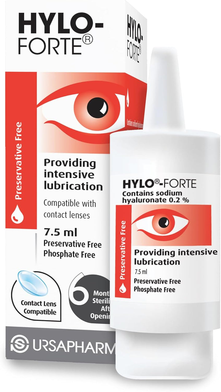 HYLO Forte - Preservative Free Lubricating Eye Drops - for Treatment of Severe and Persistant Dry Eyes - 10Ml