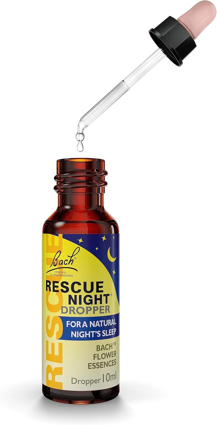 Night Dropper | Aid a Natural Night'S Sleep | Bach Original Flower Essences | Easy-To-Use 10Ml Dropper | Help Switch off Repetitive Thoughts for Restful Sleep​