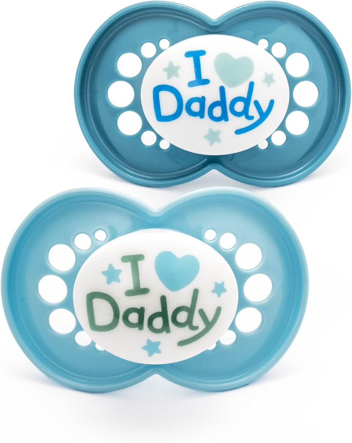 Original Soothers | 16 plus Months | Pack of 2 | Comes in Dummy Steriliser Box | Sustainable Materials | Baby Accessories | Blue (Various Designs)