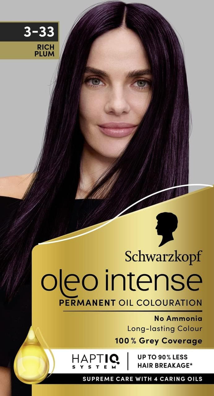 Oleo Intense Permanent Oil Colour 4-86 Chocolate Brown, 100% Grey Coverage, Conditioner with Haptiq System, Long-Lasting Colour, Ammonia Free Hair Dye