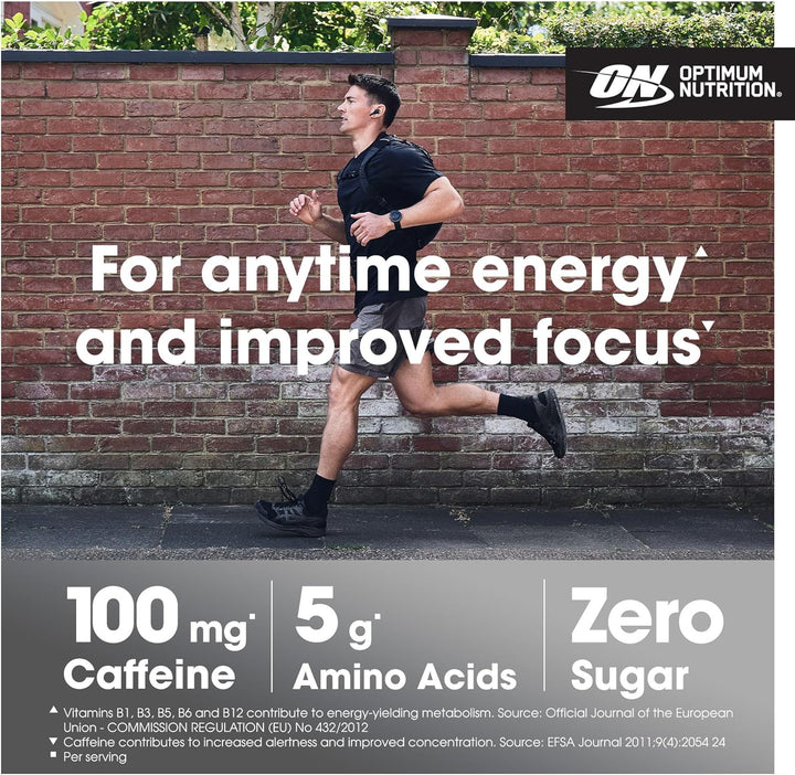 Amino Energy Pre Workout Powder, Energy Drink with Amino Acids, BCAA, L-Glutamine and L-Leucine, Food Supplement with Vitamin C and Caffeine, Fruit Fusion Flavour, 30 Servings, 270 G