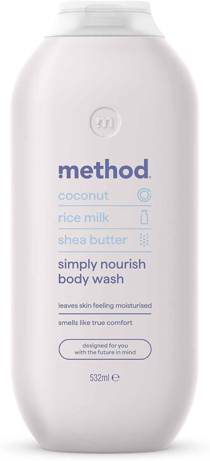 Body Wash, Simply Nourish, Shower Gel, Coconut, Rice Milk and Shea Butter Scent, Pack of 1, 532Ml