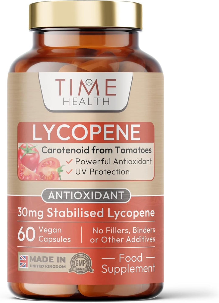 Lycopene – 30Mg per Capsule – Stabilized, Microencapsulated Formula – Tomato Extract – Vegan – Zero Additives (120 Capsule Pouch)