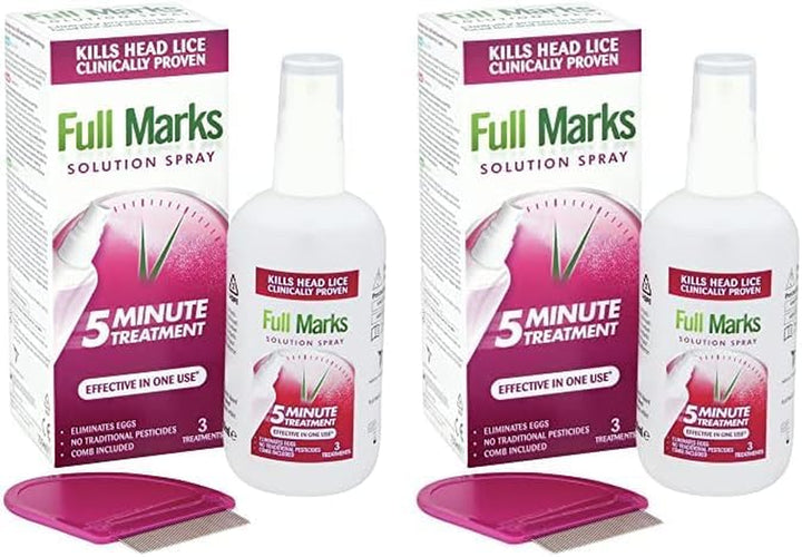 Head Lice Solution Spray 150 Ml - Fast & Effective Nit Treatment with Comb, Scalp Scrub, Prevention, Kills Nits, Easy Application, Safe for Kids, No Harsh Chemicals