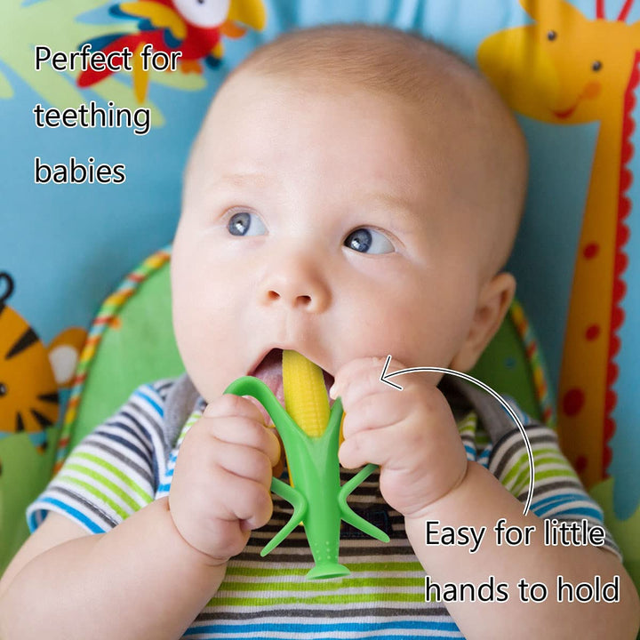 Teething Toys for Baby, 7PCS Baby Silicone Teething Toy Training Babys Toothbrush Teether Chew Toy for Self-Soothing Organic Babys Teethers Massage Set, Newborn Infant, Babies Shower Gift