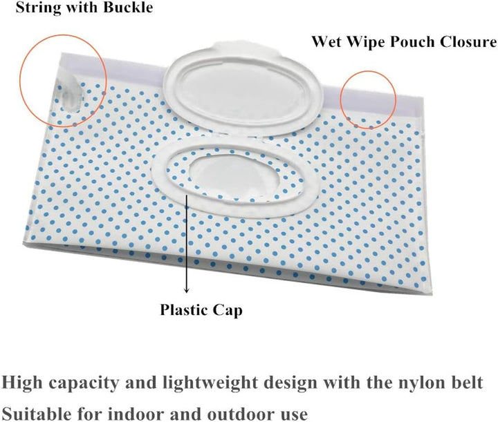 Portable Baby Wet Wipe Pouch Bags, Reusable & Refillable Wipes Dispenser, Eco Friendly & Lightweight Travel Wet Wipe Holder (2 Pack, Black Feather)