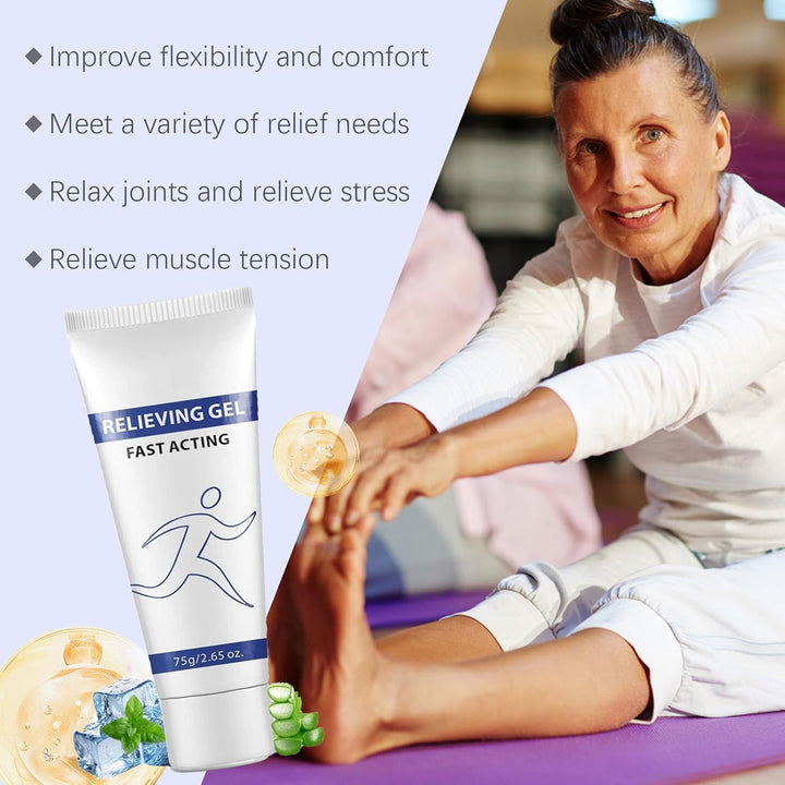 Soothing Cooling Gel,Relieving Body Gel,Clear Zal Pain Relieving Gel,Clear Zal Fast Acting Clear Pain Relieving Gel,Sports Soothing Cooling Gel Body Care Lotions, Fast Absorbing Pain Gel (3)