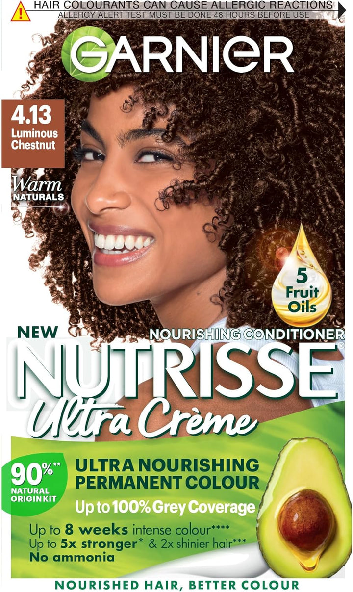Nutrisse Ultra Crème Vegan Hair Dye, 6 Light Brown. Offers 100% Grey Coverage and Soft, Naturally Beautiful 8-Week Colour. a Gentle, No-Ammonia, Vegan Formula for Luminous, Healthy Hair.