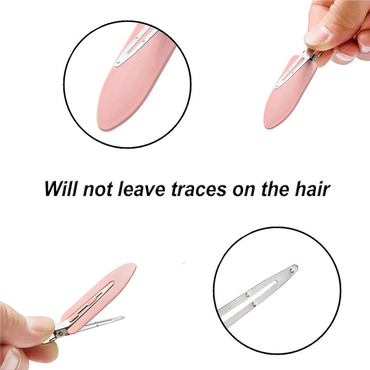 Hairpin[9 Pcs], No Bend Hair Clips, No Crease Hair Clips Pin Curl Clips, Makeup Seamless Hair Clip Clamps for Girl Woman Makeup Bangs Hair Styling(Pink, White, Black)