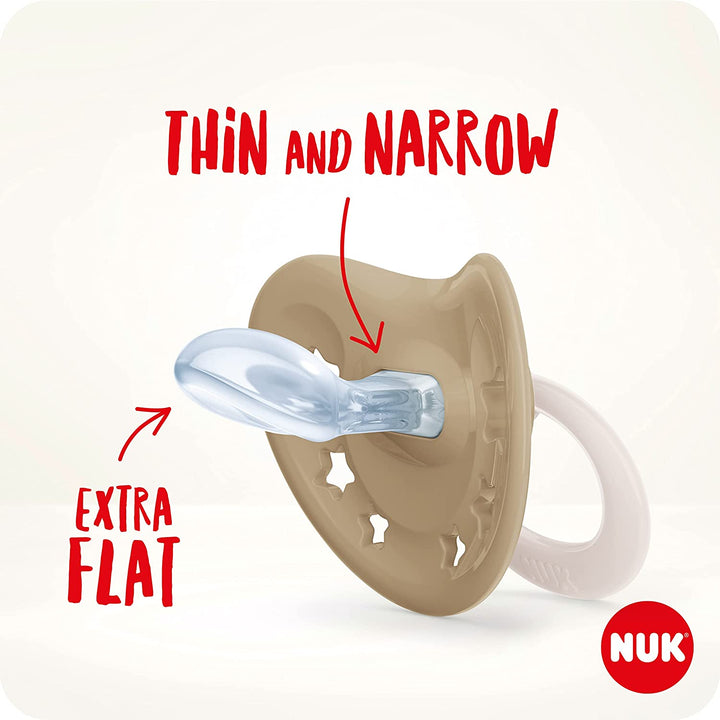 Signature Day & Night Baby Dummy | 18-36 Months | Soothes 95% of Babies | Heart-Shaped Bpa-Free Silicone Soothers | Glow-In-The-Dark | Stars | 4 Count